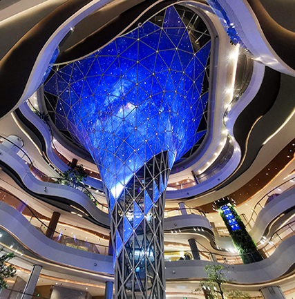 西安南飛鴻樂(lè)薈中心led透明屏項(xiàng)目