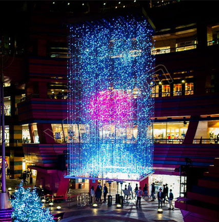 日本3D水晶圣誕樹(shù) LED共形屏EcoDot-P100項(xiàng)目