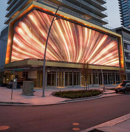 加拿大金屋LED網(wǎng)格顯示屏項(xiàng)目