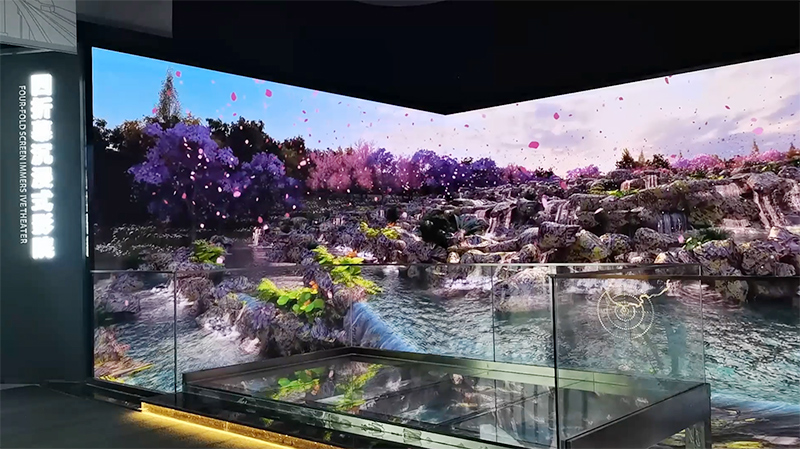 三亞崖州灣科技城產業(yè)促進中心四折幕LED租賃屏項目