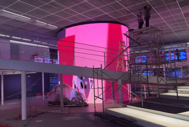 京東2號樓展廳LED透明屏項目